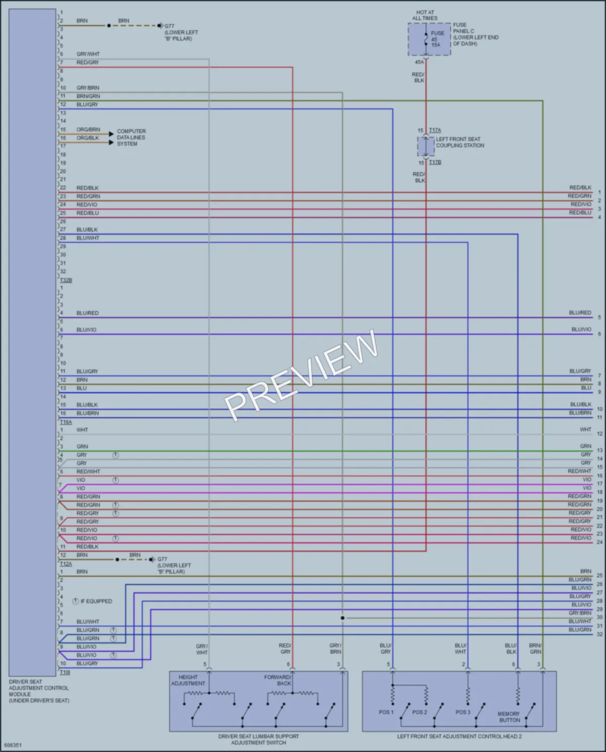 2018 Volkswagen Tiguan Memory Systems wiring diagram preview