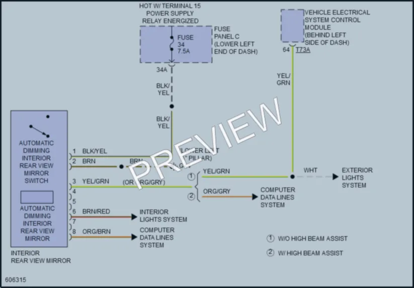 2018 Volkswagen Tiguan Power Mirrors wiring diagram preview