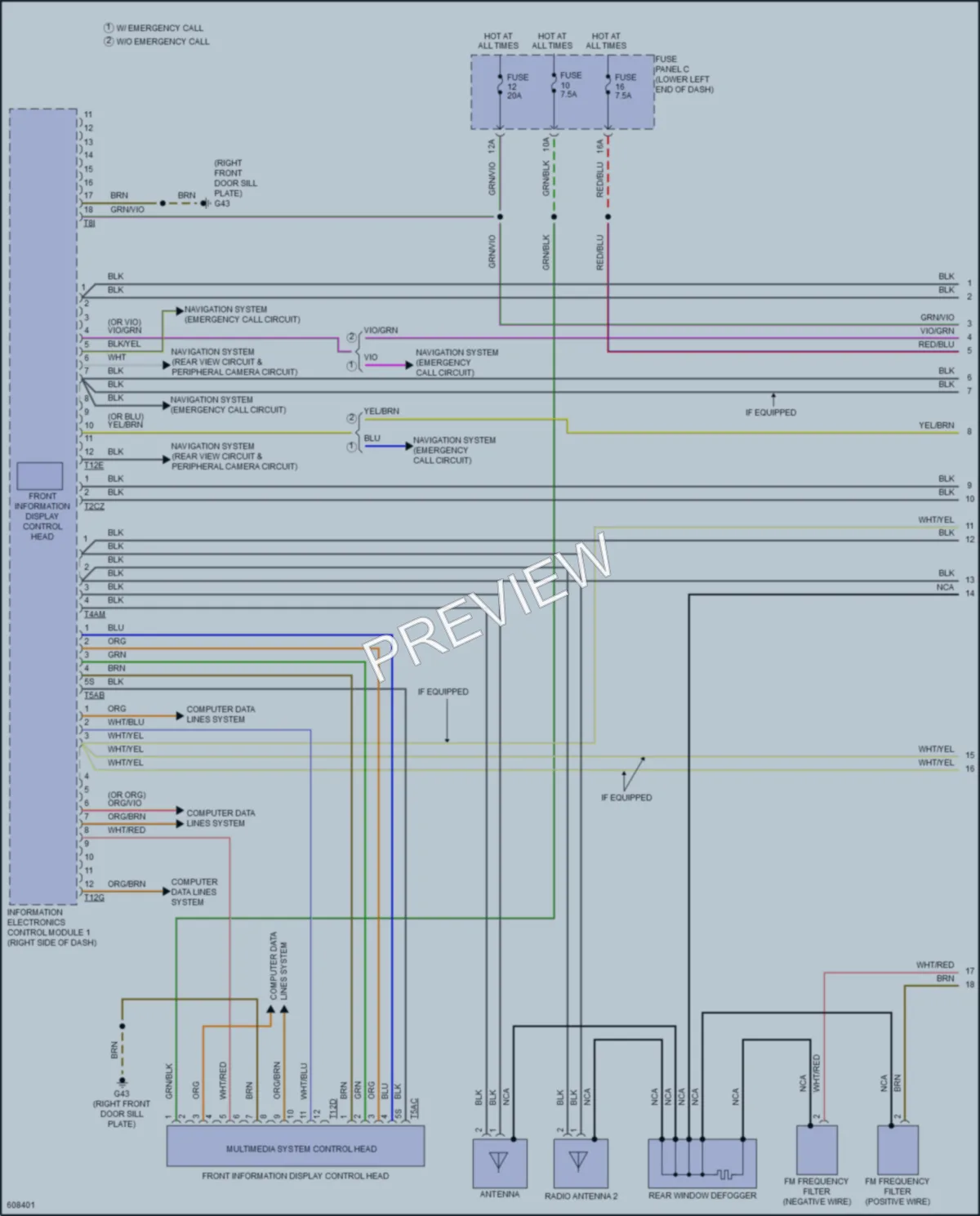 2018 Volkswagen Tiguan Radio wiring diagram preview