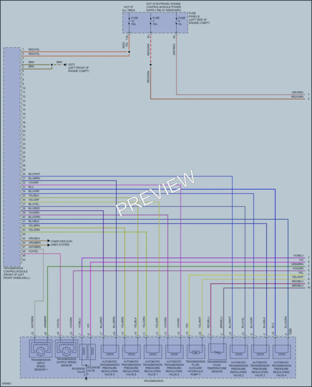 2018 Volkswagen Tiguan Transmission wiring diagram preview