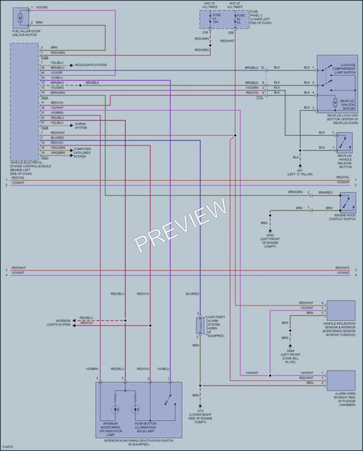 2018 Volkswagen TiguanLimited Anti Theft wiring diagram preview