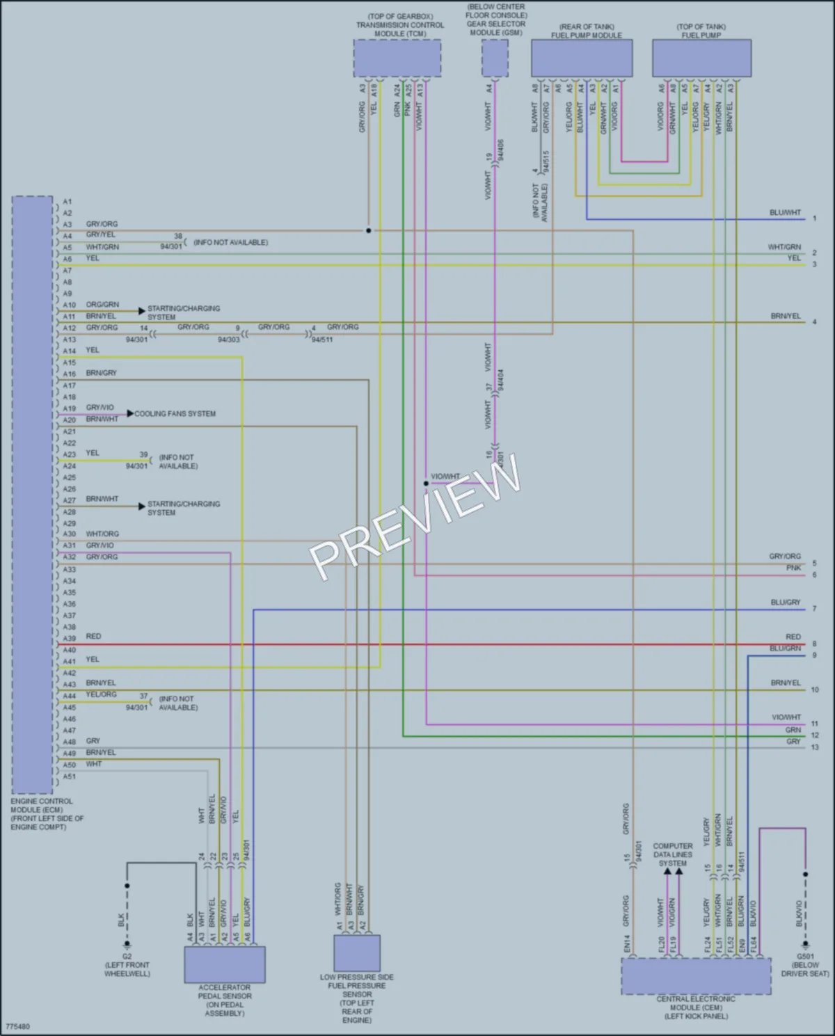 2018 Volvo XC90 Engine Performance wiring diagram preview