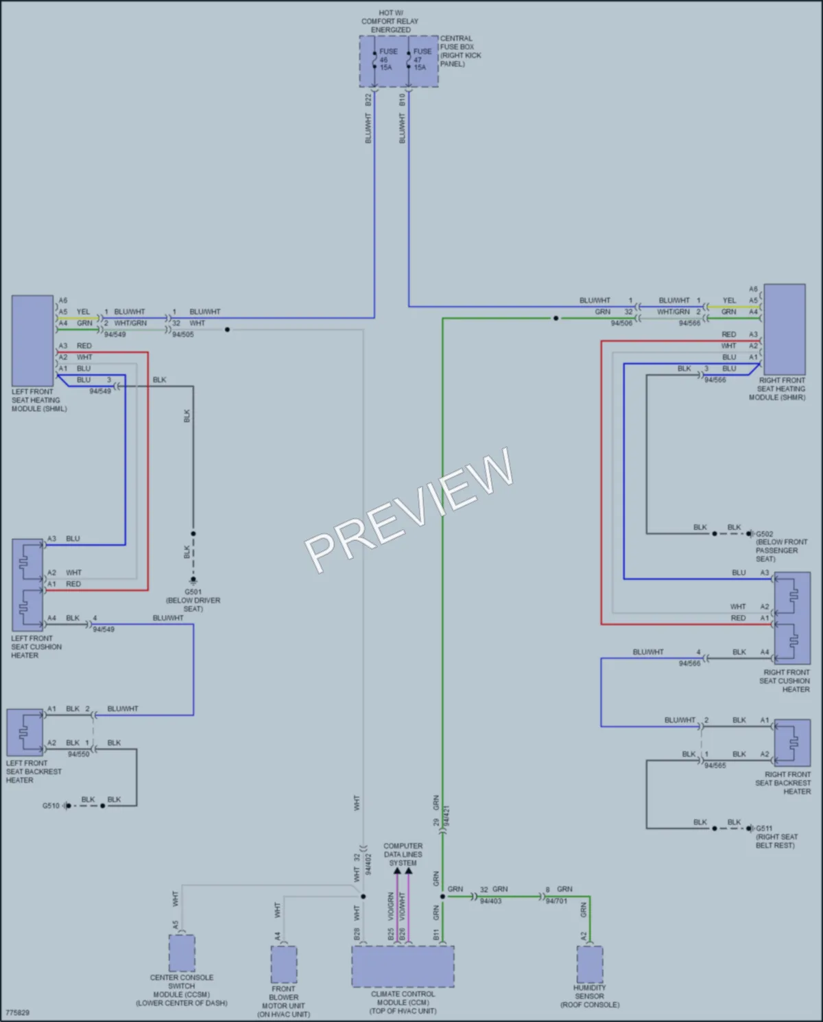 2018 Volvo XC90 Power Seats wiring diagram preview