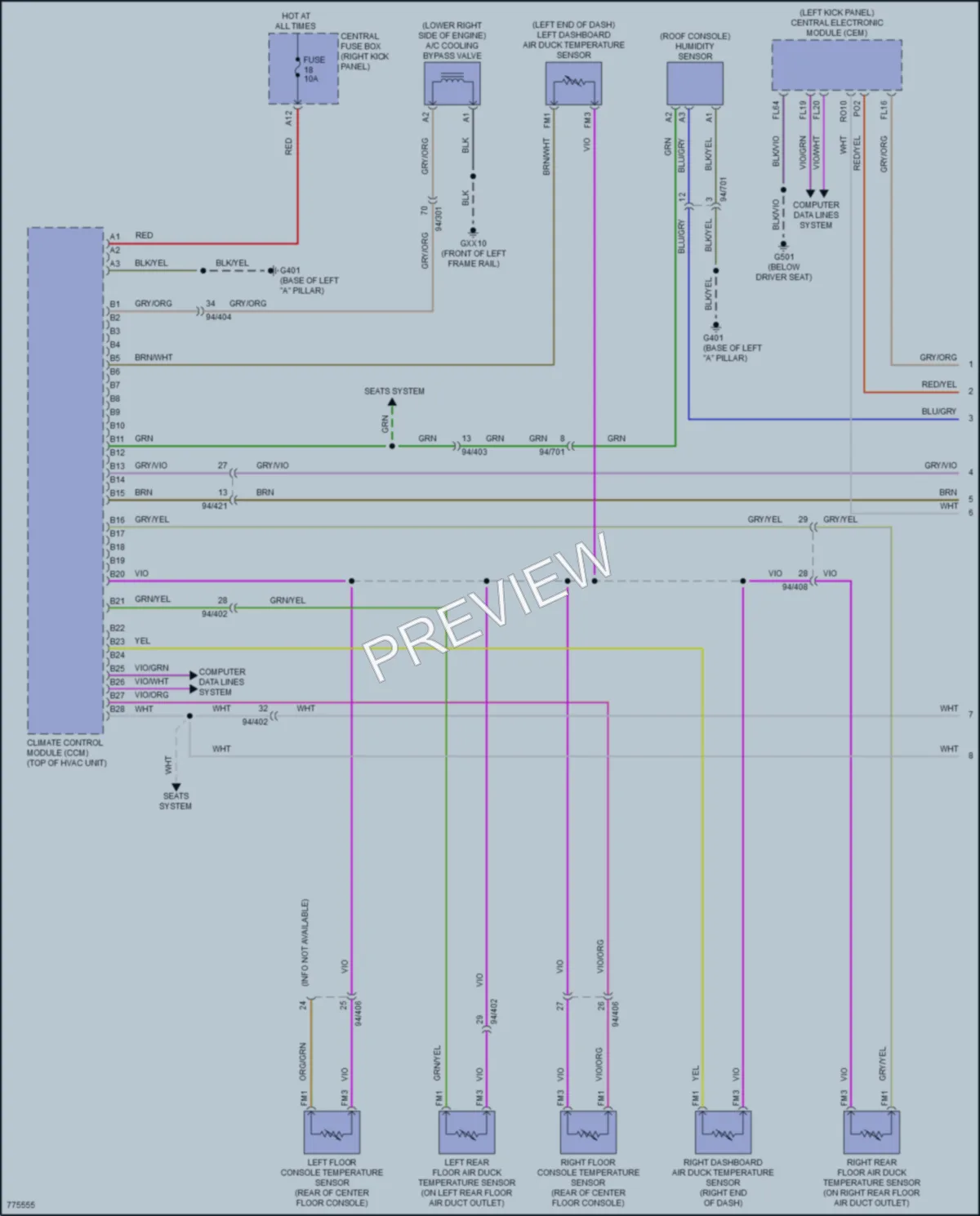 2018 Volvo XC90PlugIn Air Conditioning wiring diagram preview