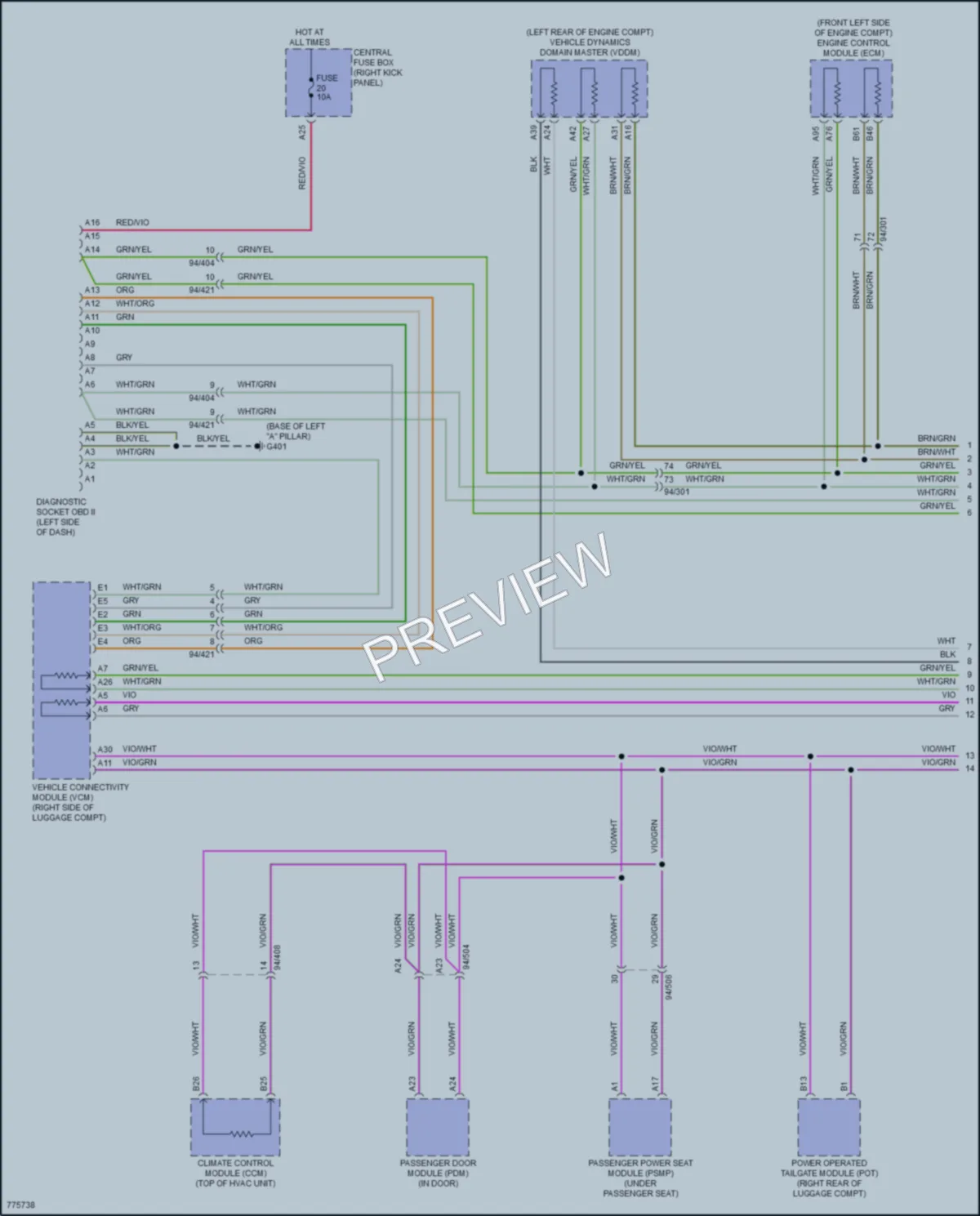 2018 Volvo XC90PlugIn Computer Data Lines wiring diagram preview