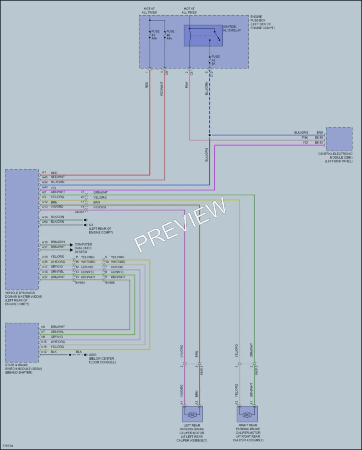 2018 Volvo XC90PlugIn Shift Interlock wiring diagram preview