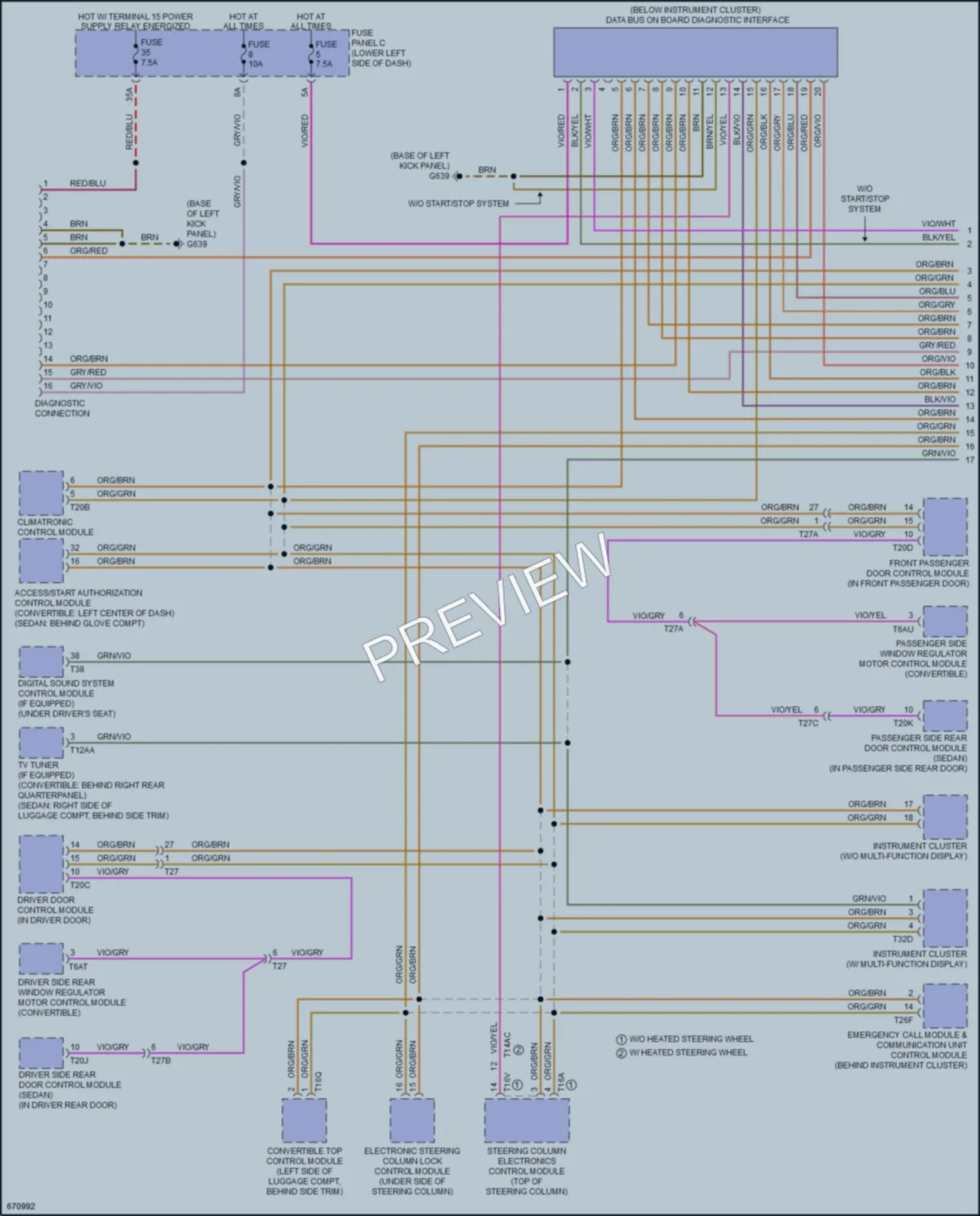 2019 Audi A3 Computer Data Lines wiring diagram preview