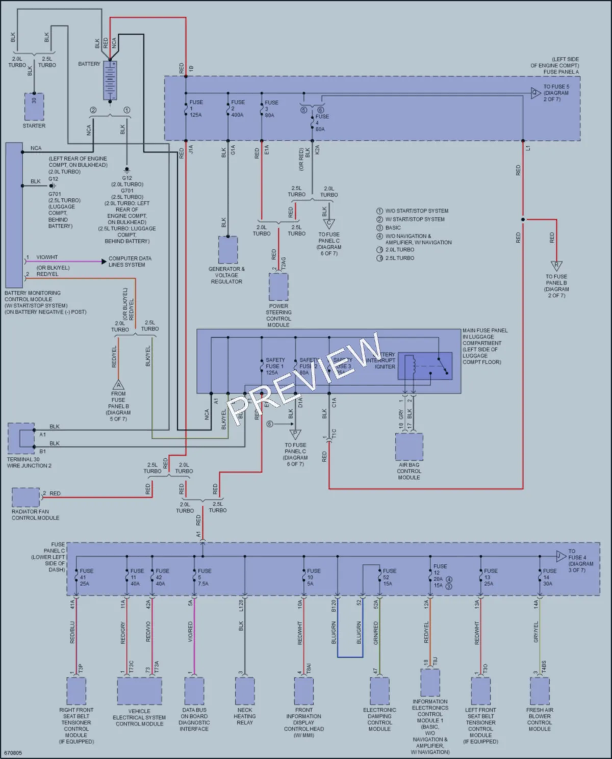 2019 Audi A3 Power Distribution wiring diagram preview