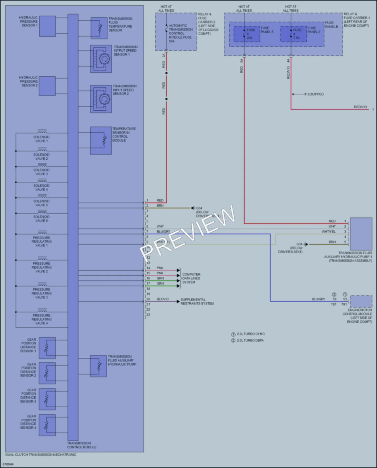 2019 Audi A4 Transmission wiring diagram preview