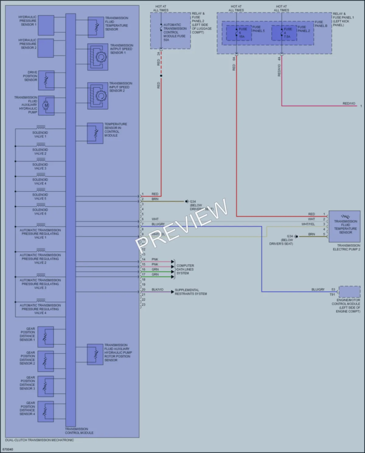 2019 Audi A5 Transmission wiring diagram preview