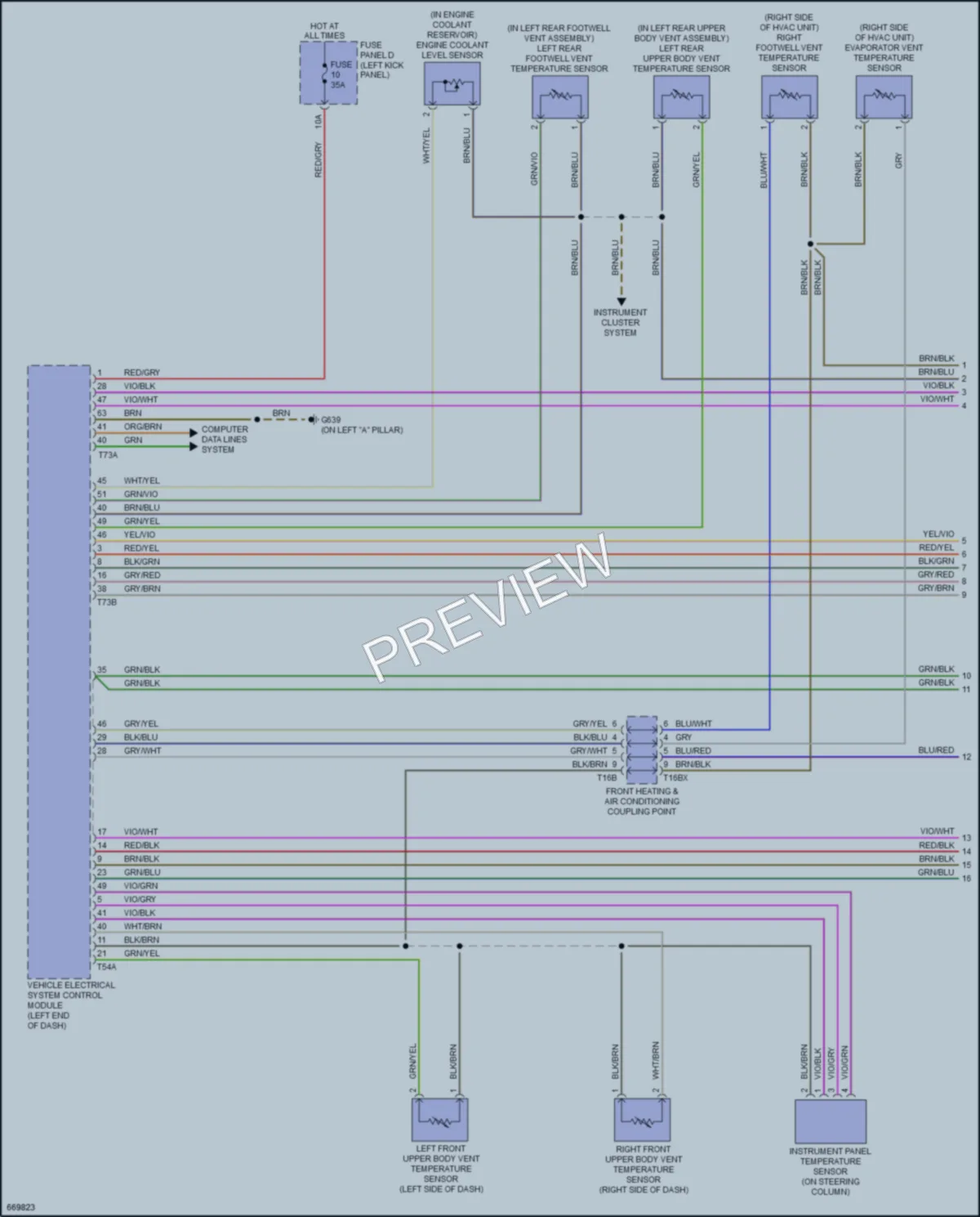 2019 Audi A6 Air Conditioning wiring diagram preview