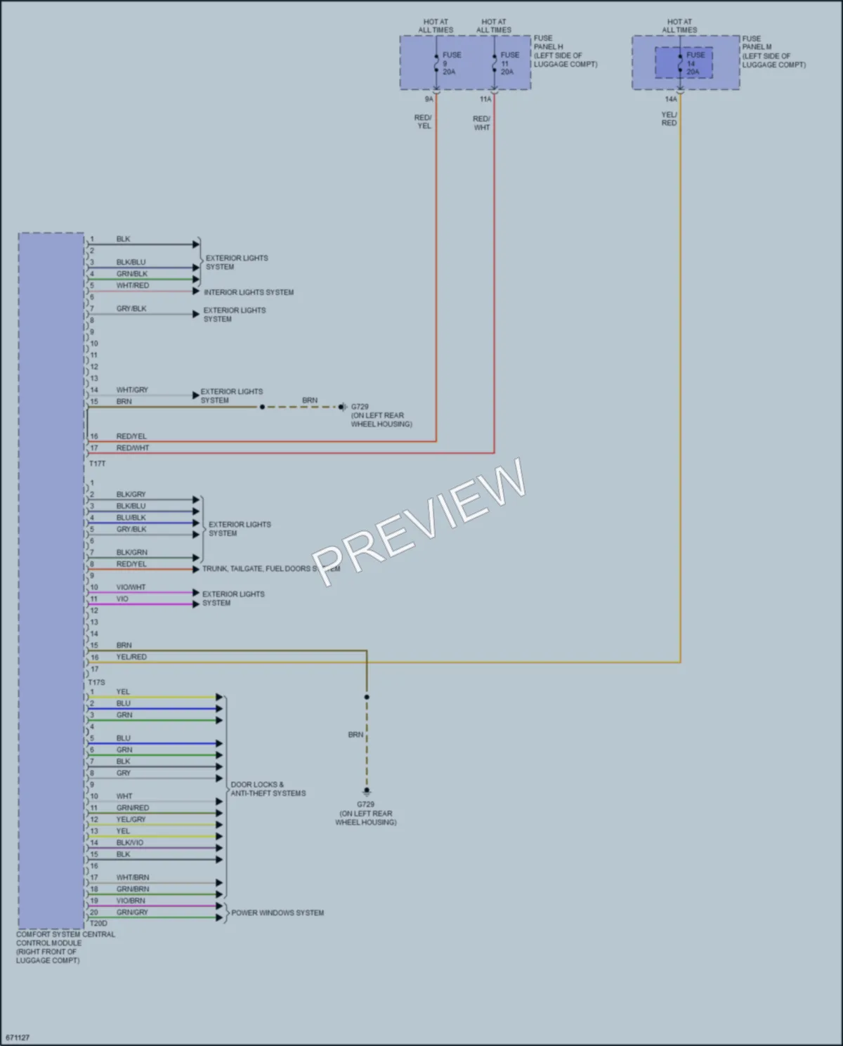 2019 Audi A6 Body Control Modules wiring diagram preview