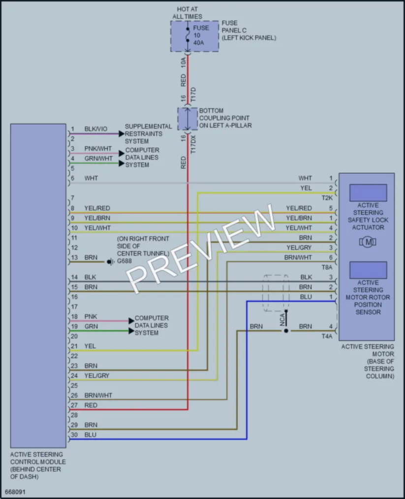2019 Audi A6 Electronic Power Steering wiring diagram preview