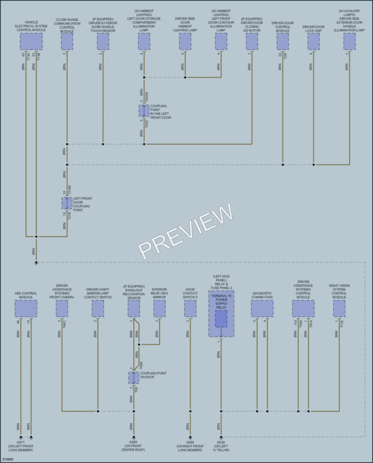 2019 Audi A6 Ground Distribution wiring diagram preview
