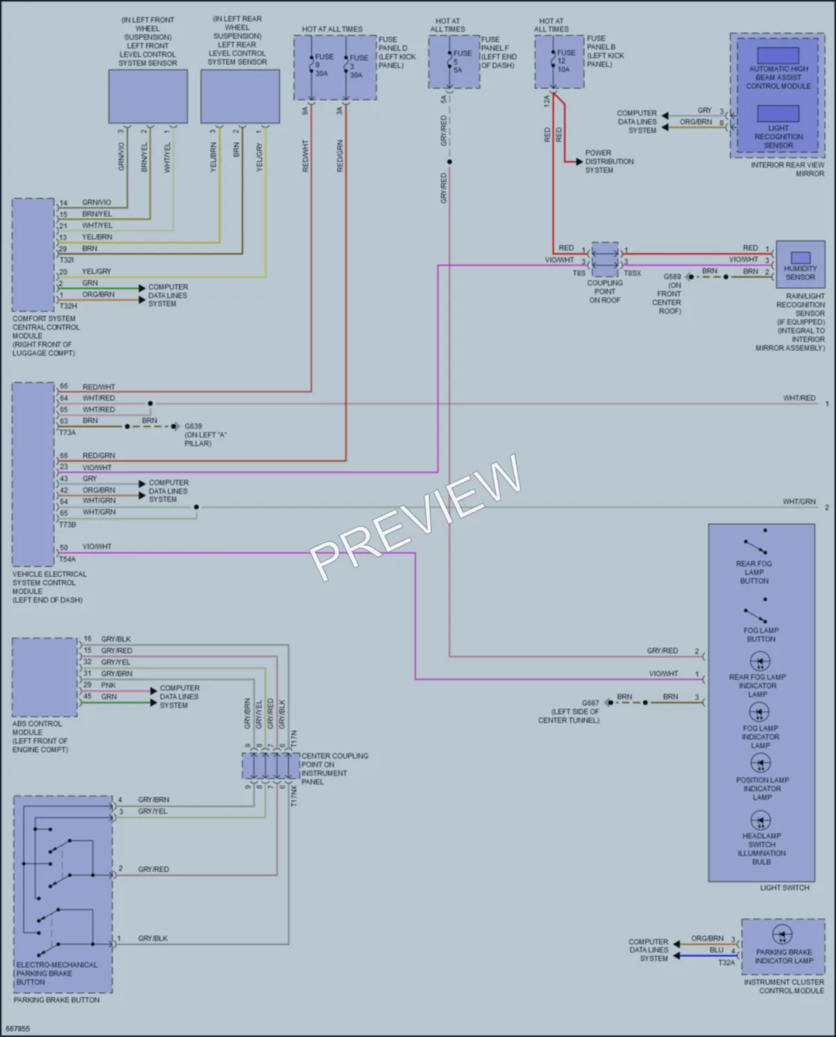 2019 Audi A6 Headlights wiring diagram preview