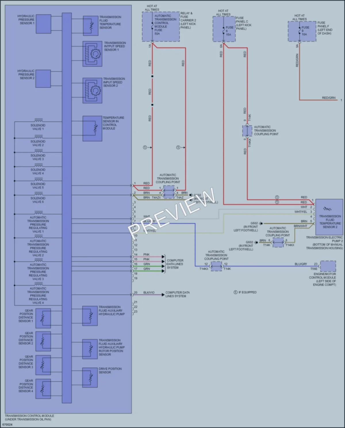 2019 Audi A6 Transmission wiring diagram preview