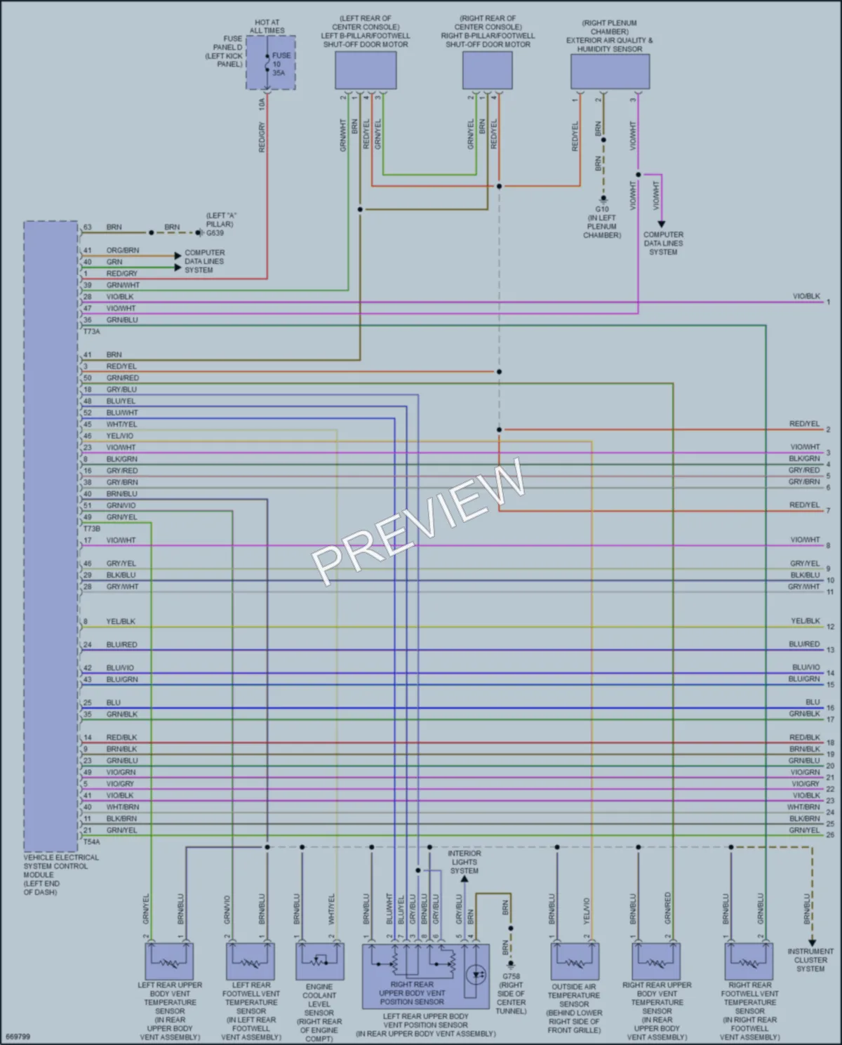 2019 Audi A7 Air Conditioning wiring diagram preview