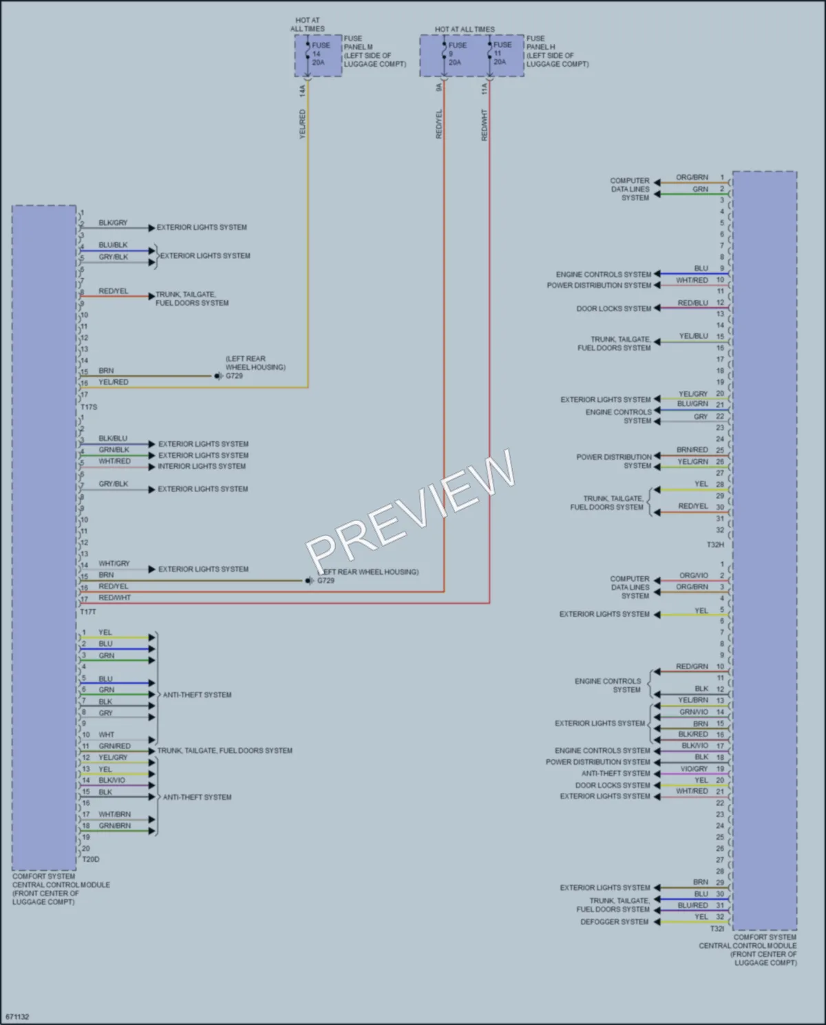 2019 Audi A7 Body Control Modules wiring diagram preview