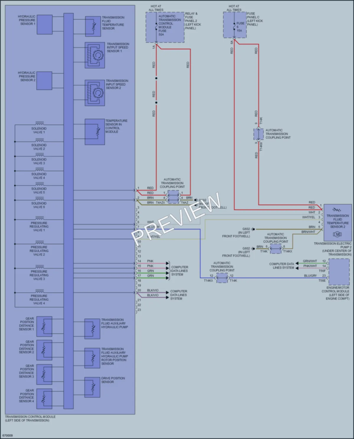 2019 Audi A7 Transmission wiring diagram preview