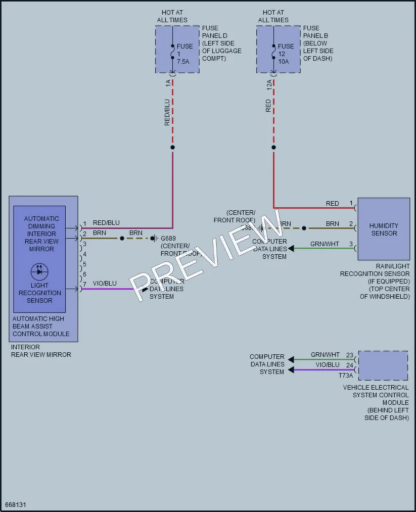2019 Audi A8 Power Mirrors wiring diagram preview