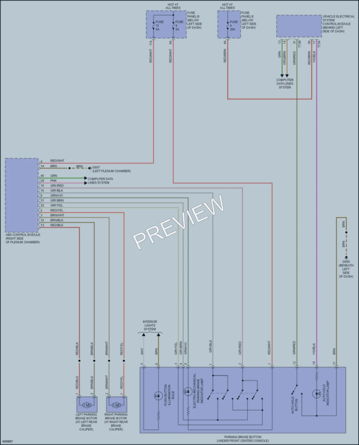 2019 Audi A8 Shift Interlock wiring diagram preview
