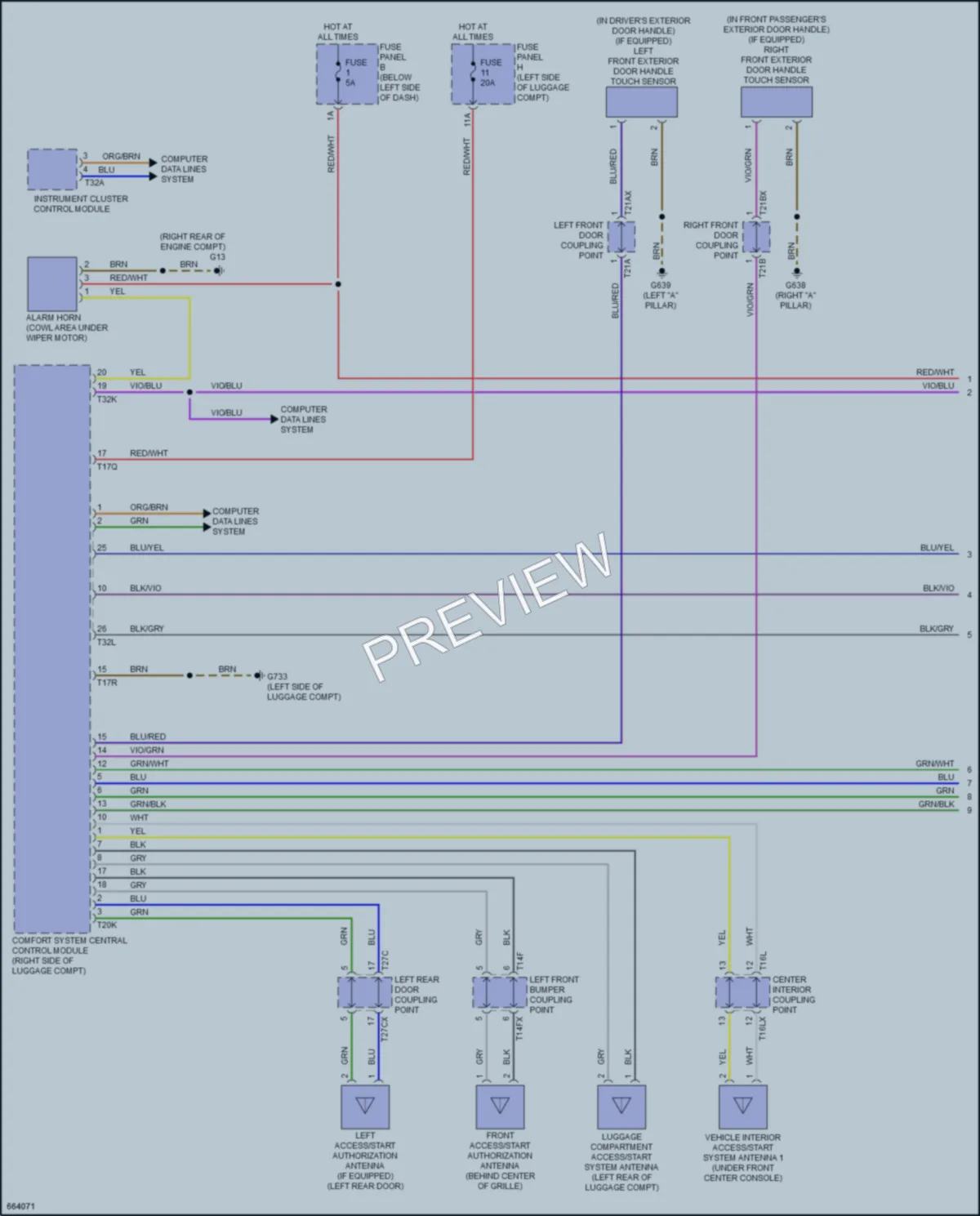 2019 Audi A8L Anti Theft wiring diagram preview