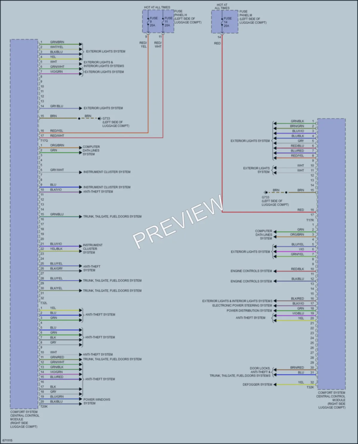 2019 Audi A8L Body Control Modules wiring diagram preview