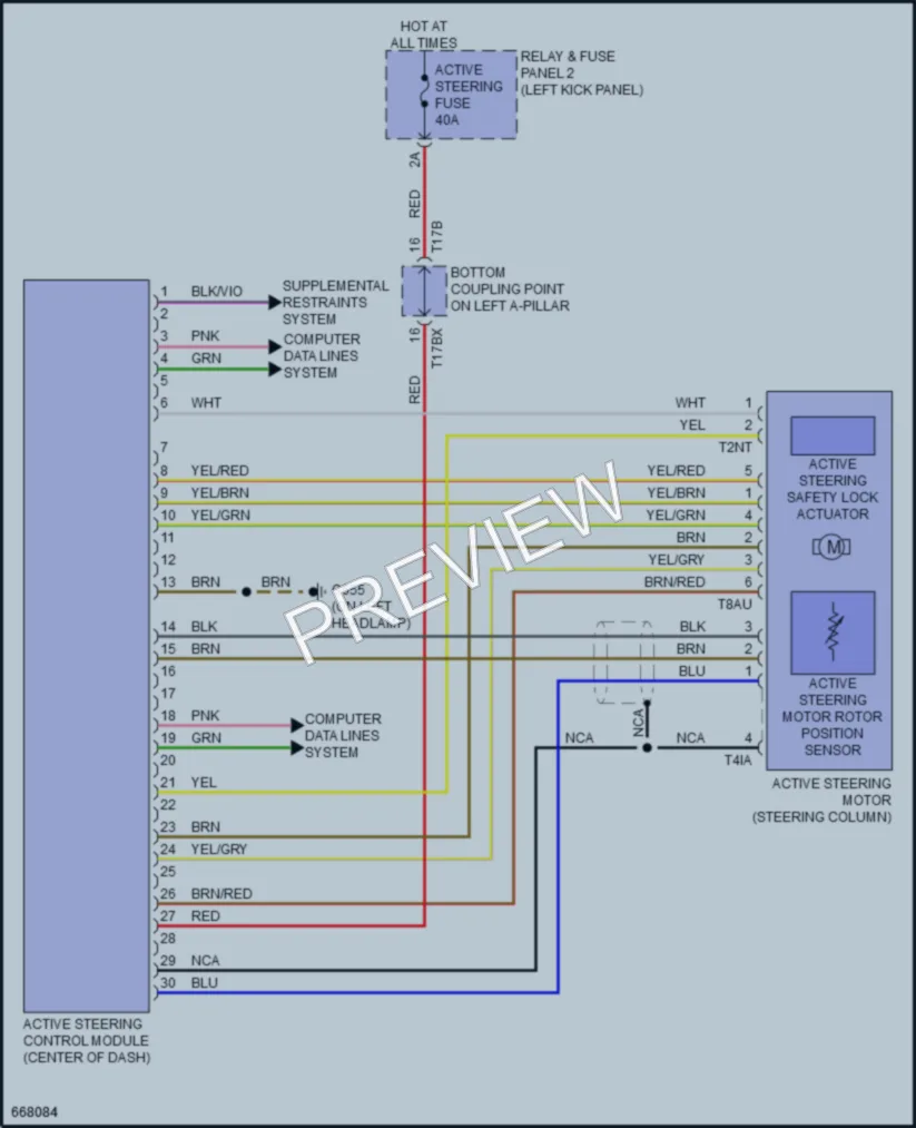 2019 Audi A8L Electronic Power Steering wiring diagram preview