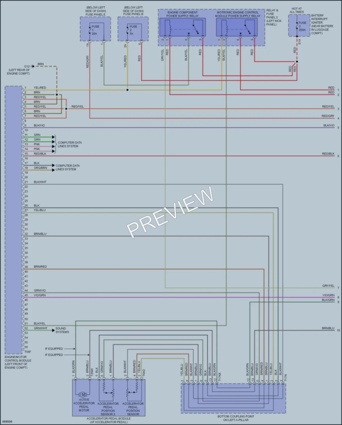 2019 Audi A8L Engine Performance wiring diagram preview