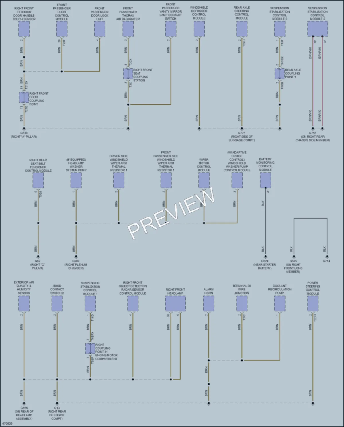 2019 Audi A8L Ground Distribution wiring diagram preview
