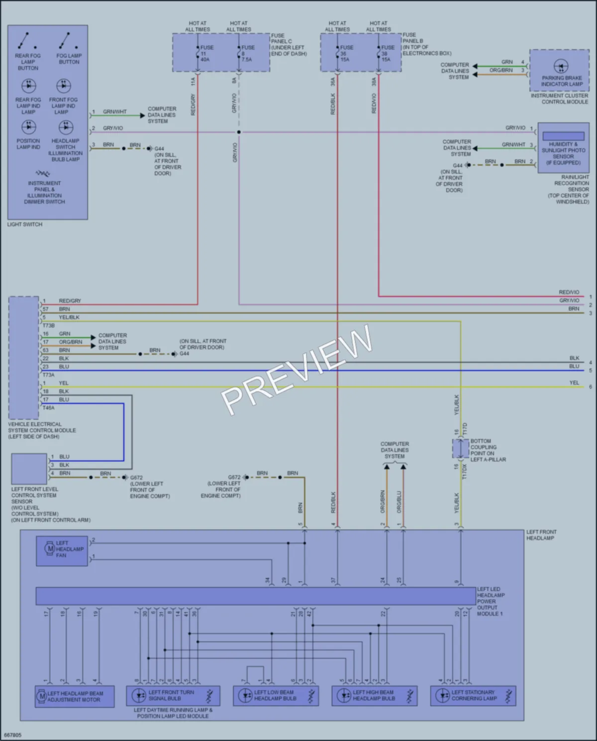 2019 Audi Q3 Headlights wiring diagram preview