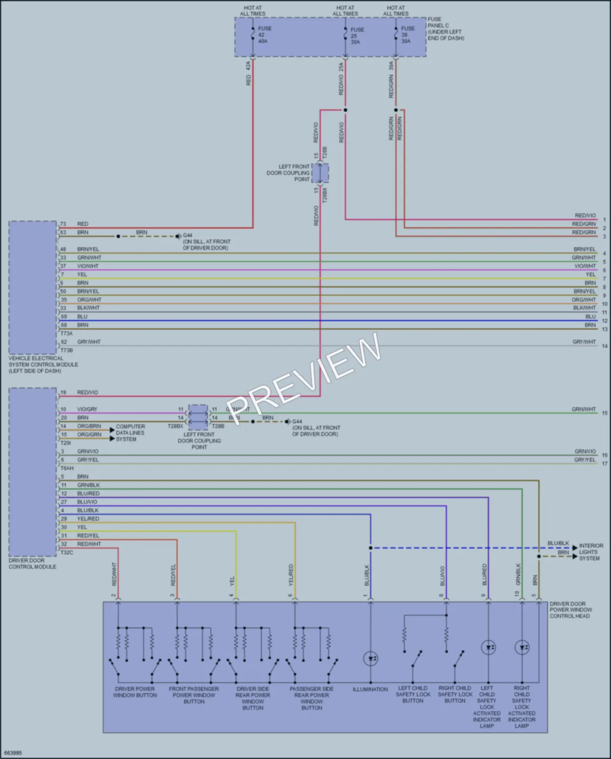 2019 Audi Q3 Power Windows wiring diagram preview