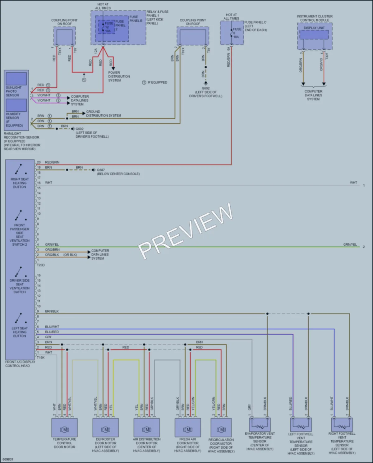 2019 Audi Q5 Air Conditioning wiring diagram preview