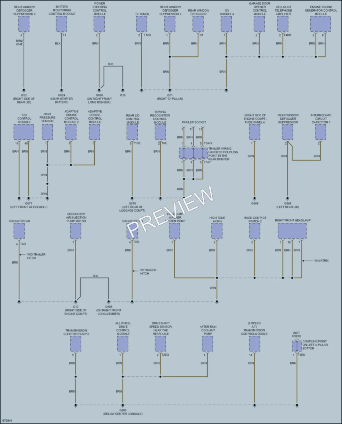 2019 Audi Q5 Ground Distribution wiring diagram preview