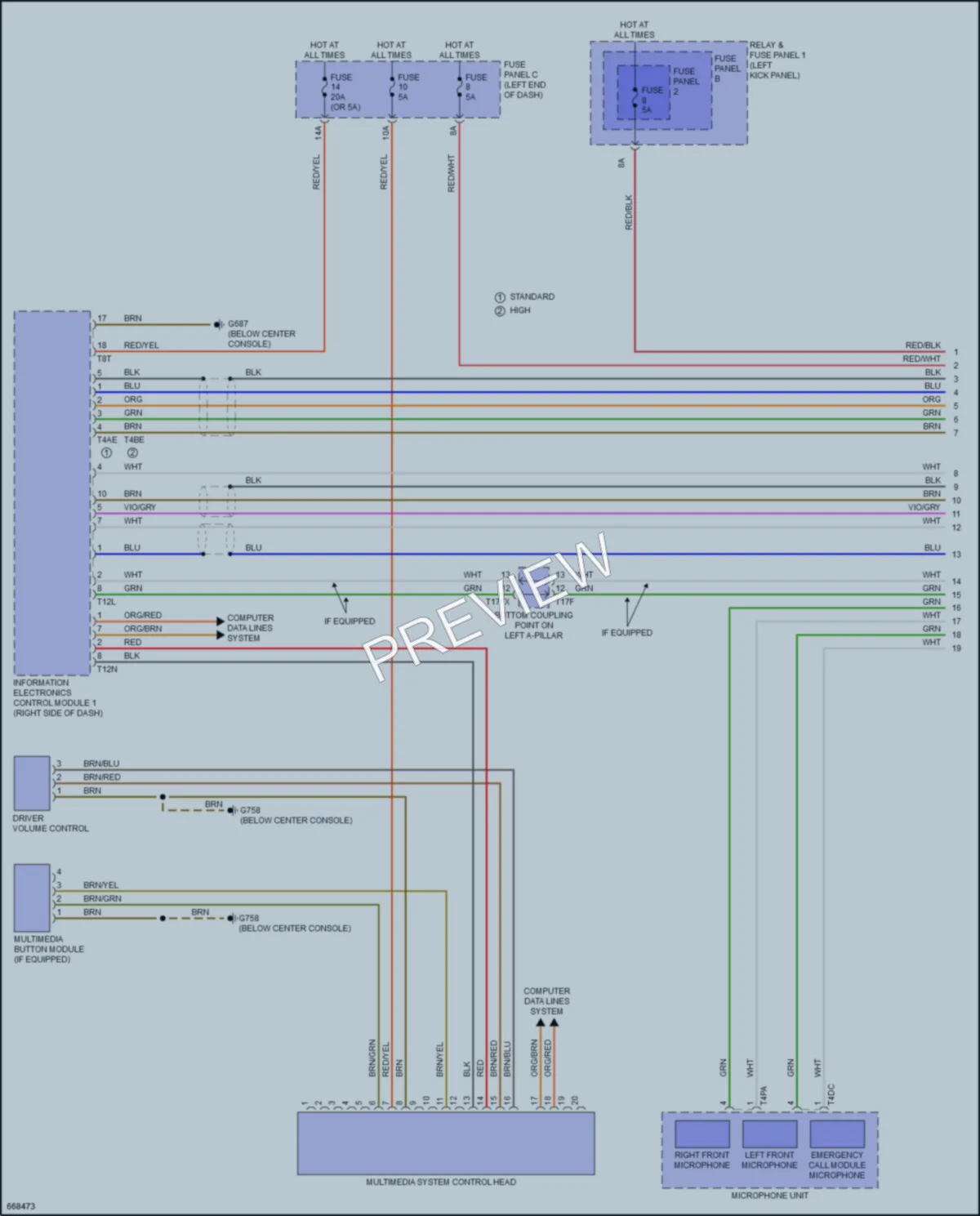 2019 Audi Q5 Navigation wiring diagram preview