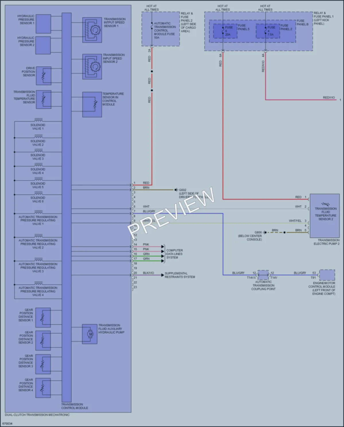 2019 Audi Q5 Transmission wiring diagram preview