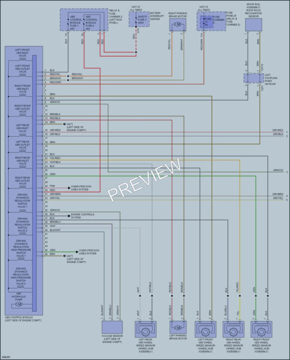 2019 Audi Q7 Anti Lock Brakes wiring diagram preview