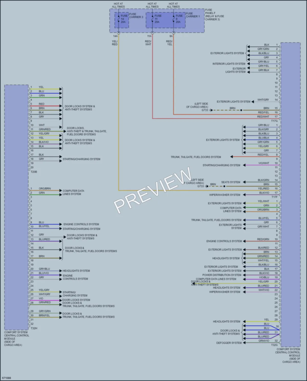 2019 Audi Q7 Body Control Modules wiring diagram preview