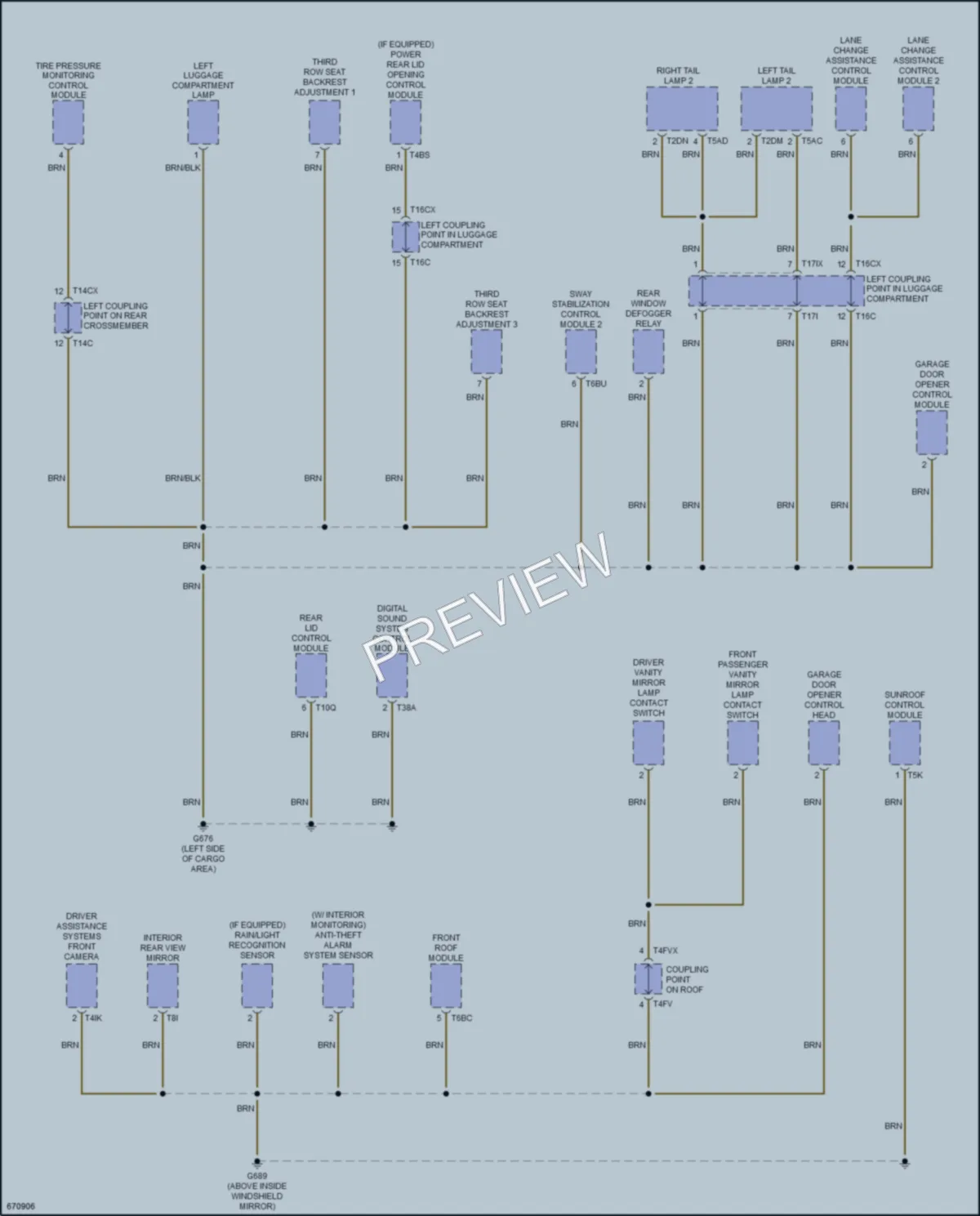 2019 Audi Q7 Ground Distribution wiring diagram preview