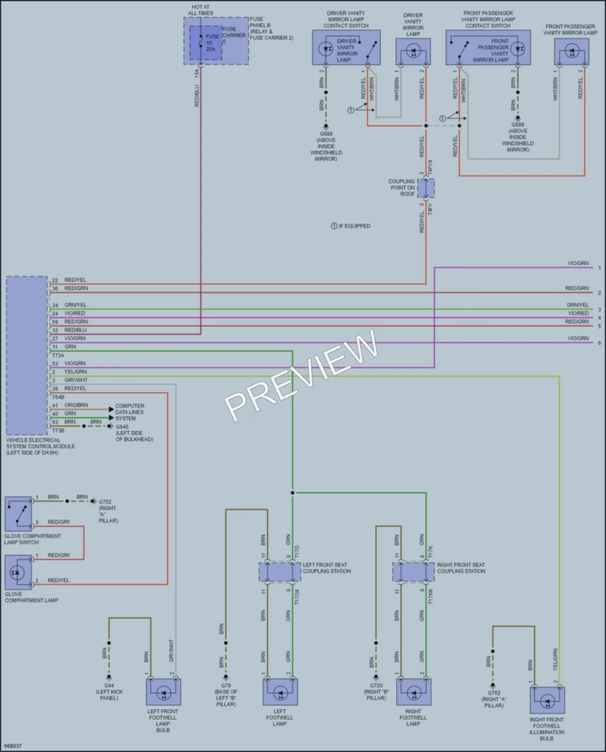 2019 Audi Q7 Interior Lights wiring diagram preview