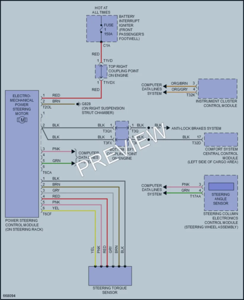 2019 Audi Q8 Electronic Power Steering wiring diagram preview