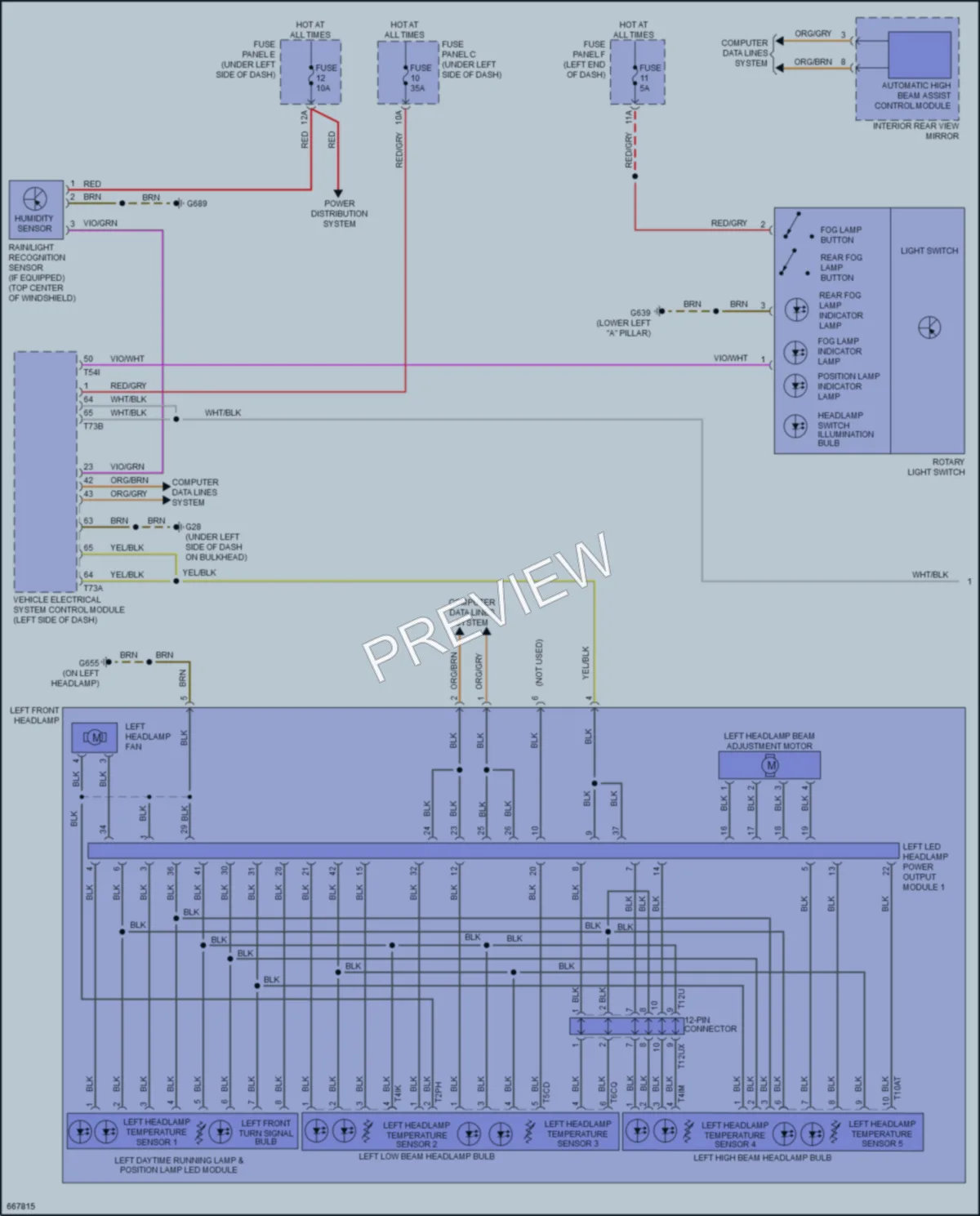 2019 Audi Q8 Headlights wiring diagram preview