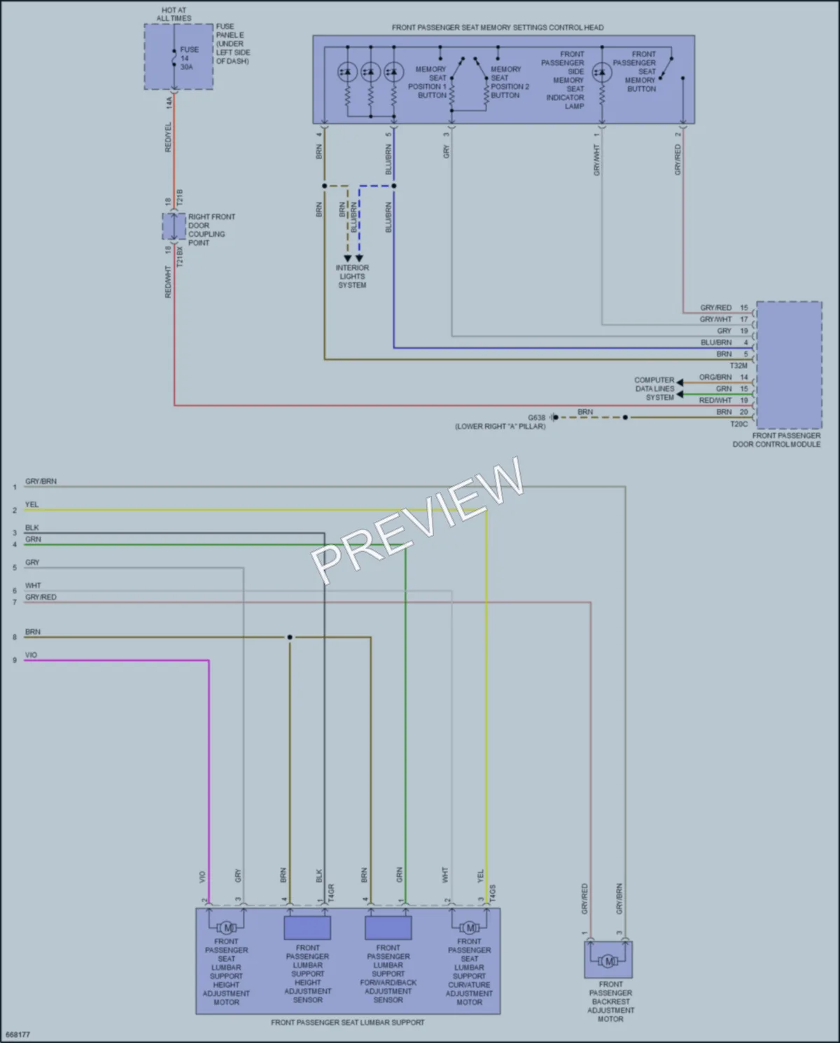 2019 Audi Q8 Memory Systems wiring diagram preview