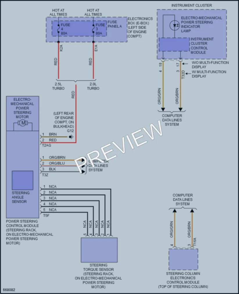 2019 Audi RS3 Electronic Power Steering wiring diagram preview