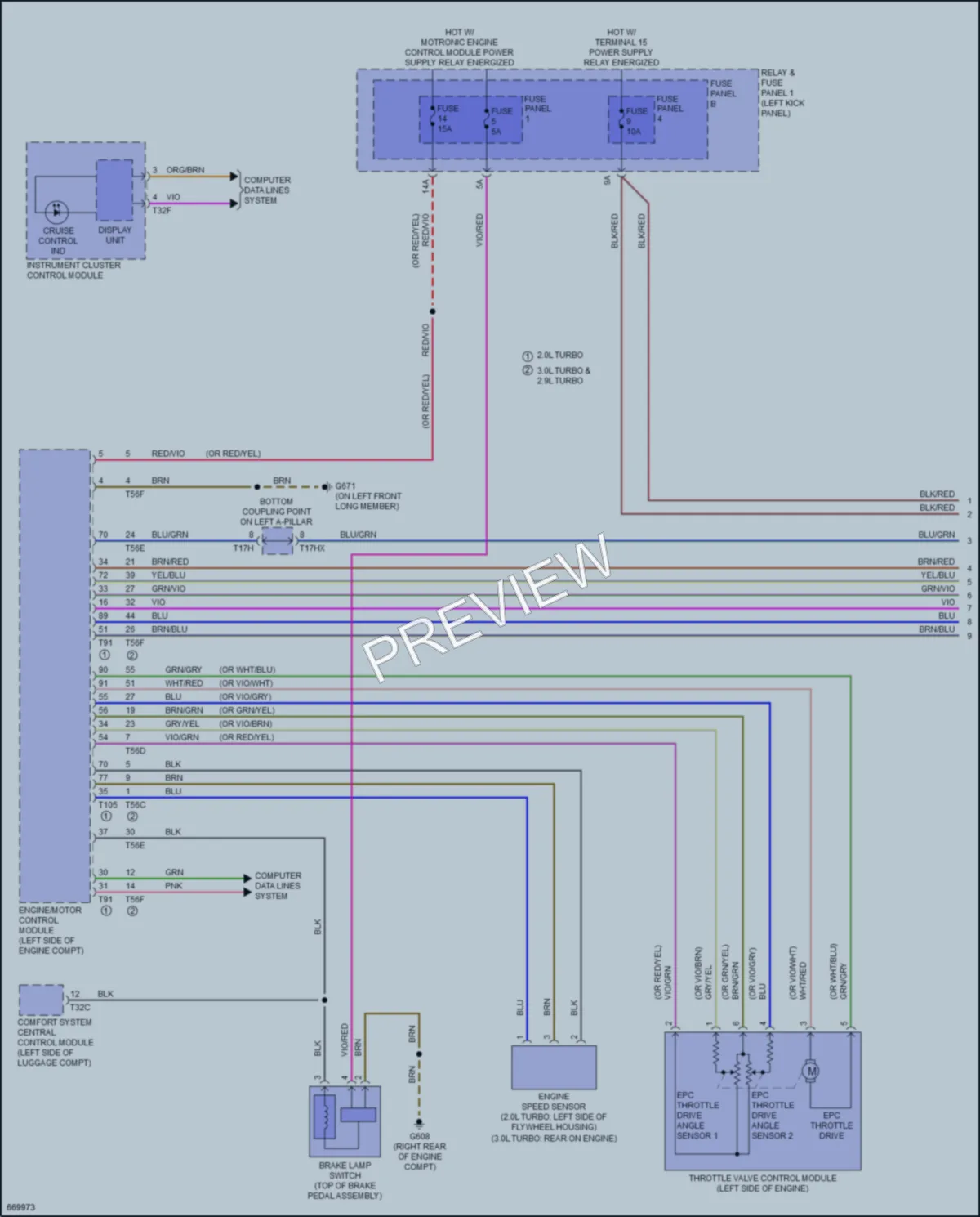 2019 Audi RS5 Cruise Control wiring diagram preview