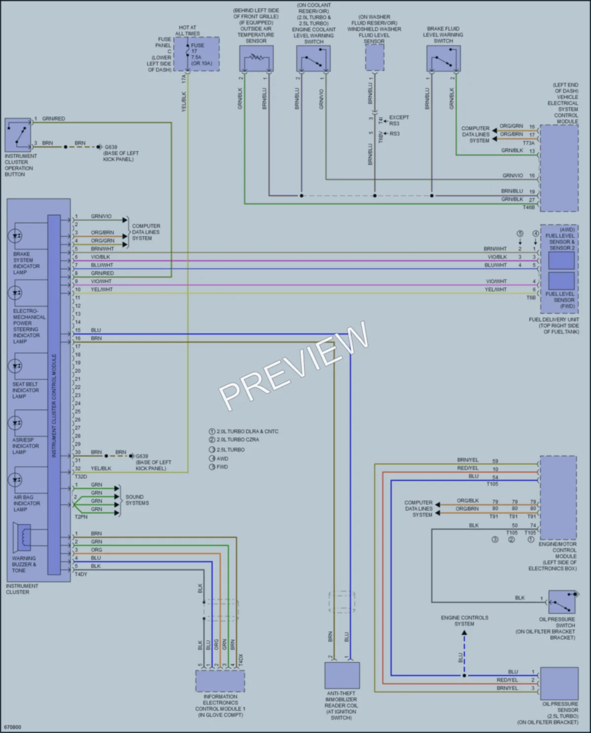 2019 Audi S3 Instrument Cluster wiring diagram preview