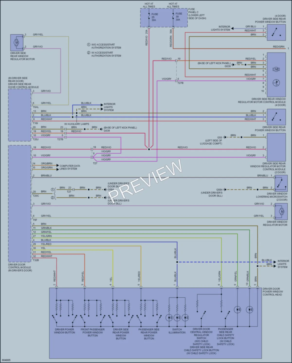 2019 Audi S3 Power Windows wiring diagram preview