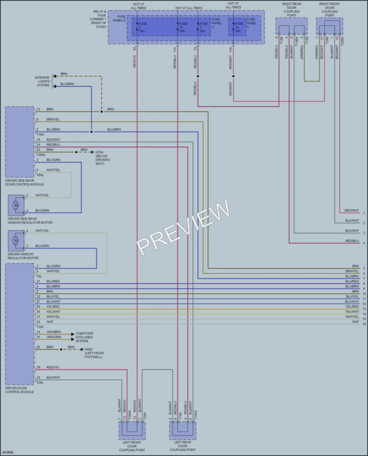 2019 Audi S4 Power Windows wiring diagram preview