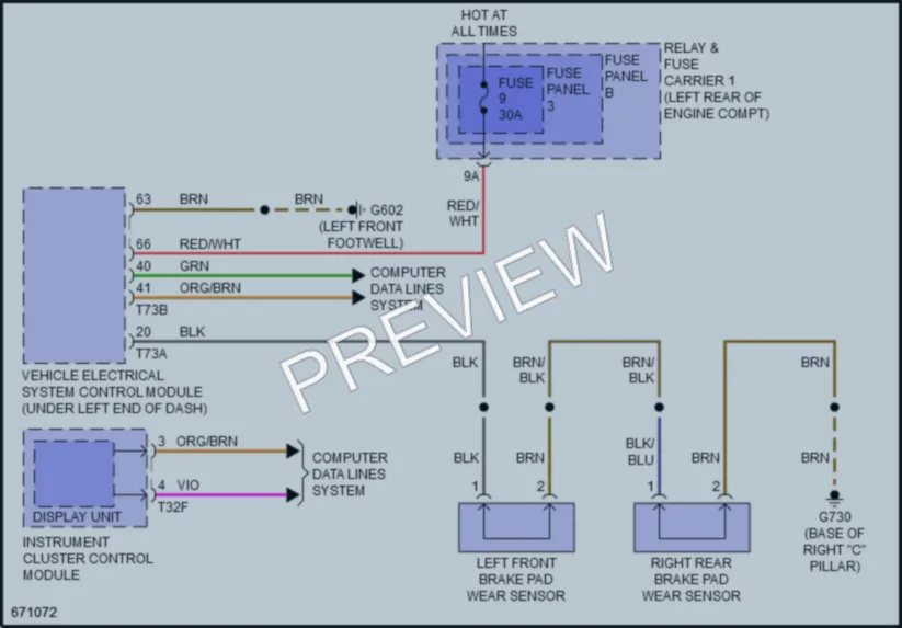 2019 Audi S4 Warning Systems wiring diagram preview