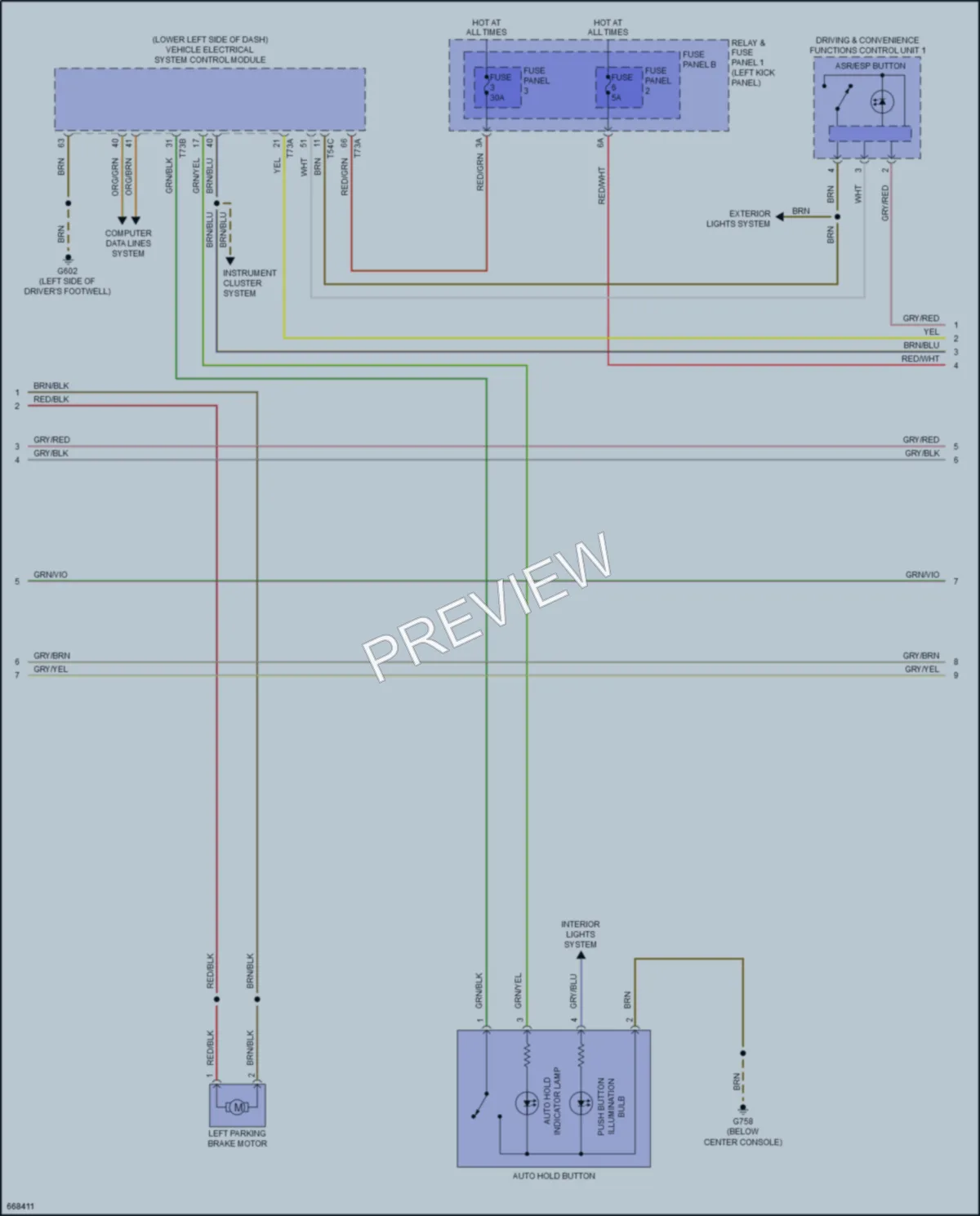 2019 Audi SQ5 Anti Lock Brakes wiring diagram preview